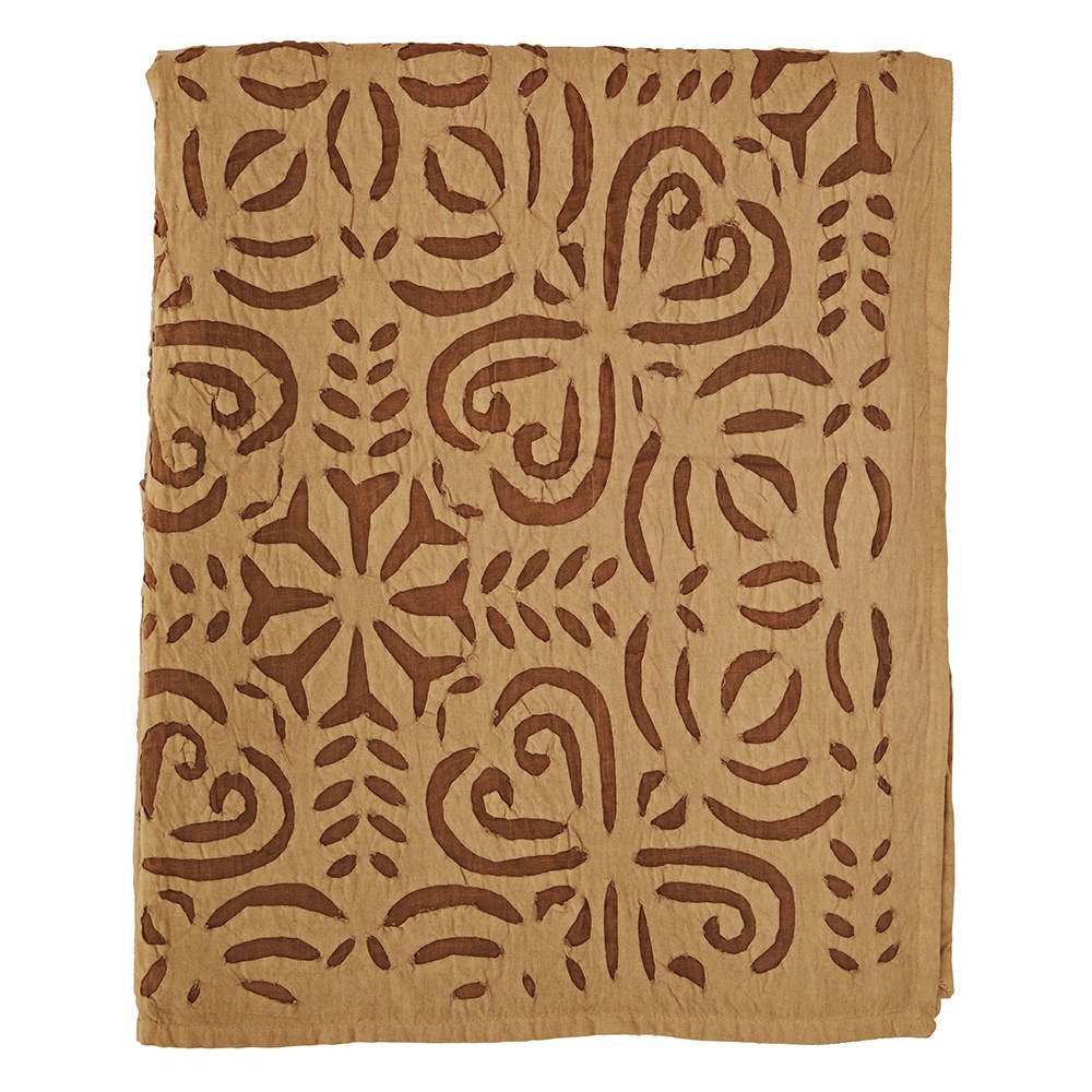 Quilts & Comforters Pled portocaliu din bumbac 130x220 cm Oliver Madam Stoltz