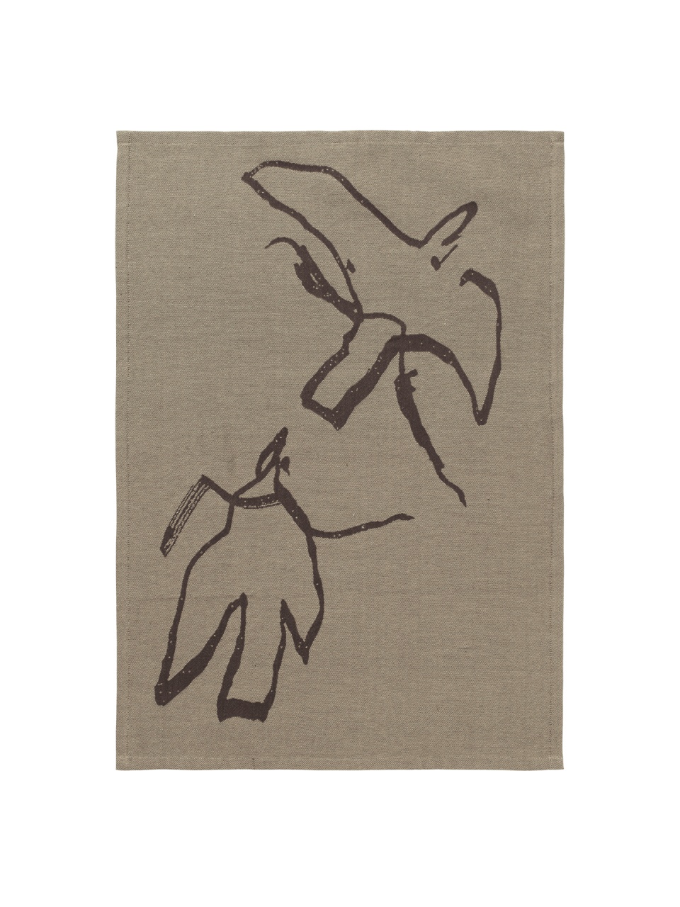 Kitchen Towels Prosop pentru bucatarie verde/maro din bumbac 50x70 cm Vuelo Ferm Living