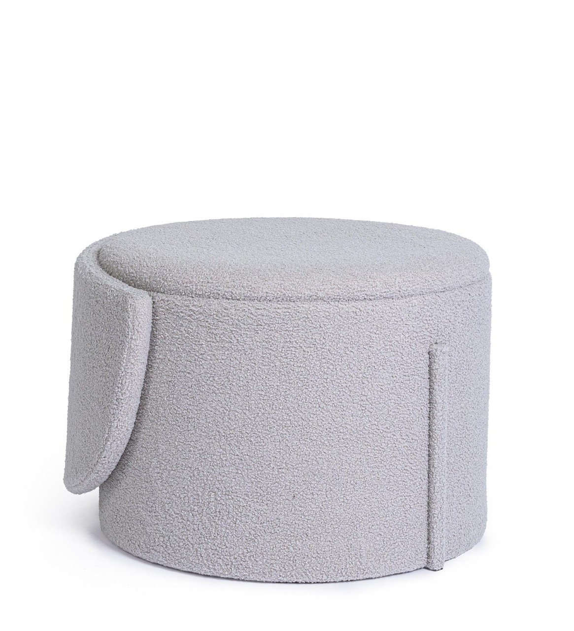 Ottomans Puf asimetric albastru din textil 54x58 cm Anthea Bizzotto