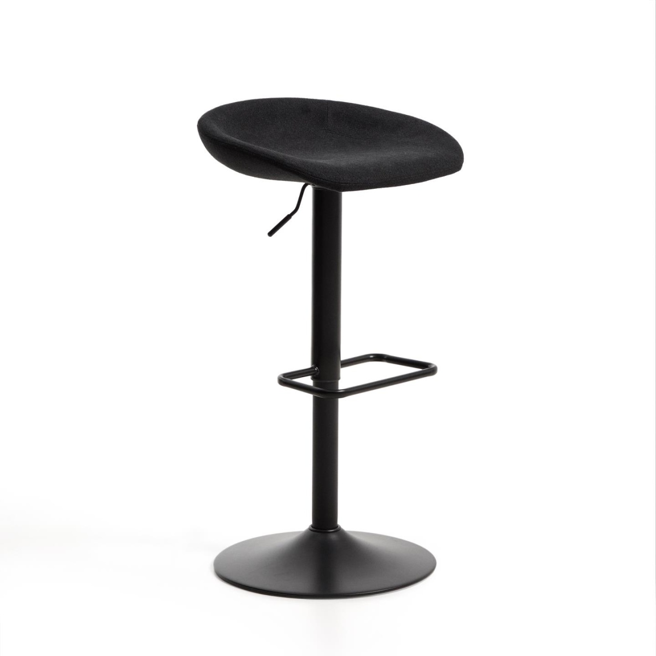 scaun bar albastru Scaun bar ajustabil negru din textil Danua Kave Home