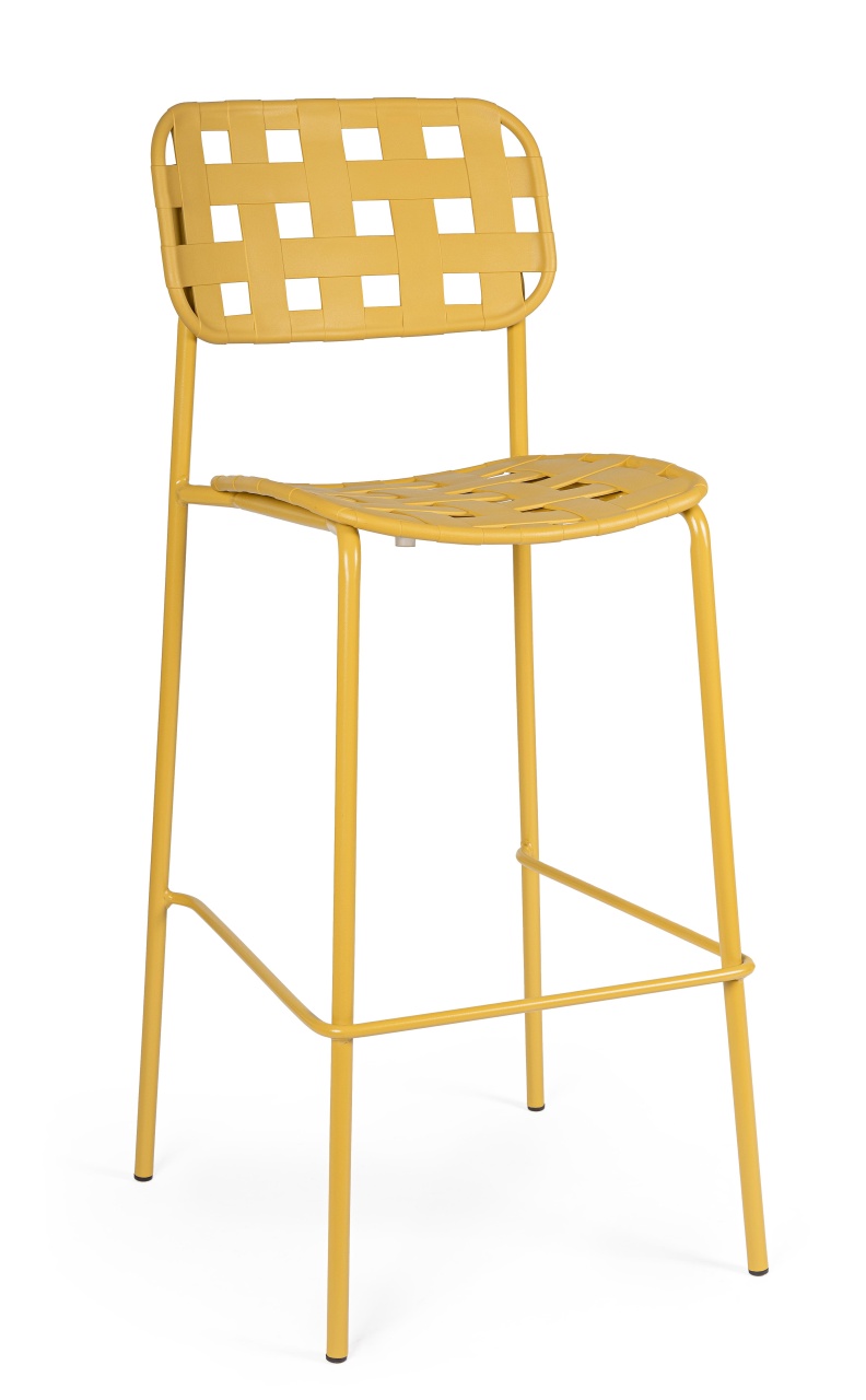 Chairs Scaun bar exterior ocru din metal Clover Bizzotto