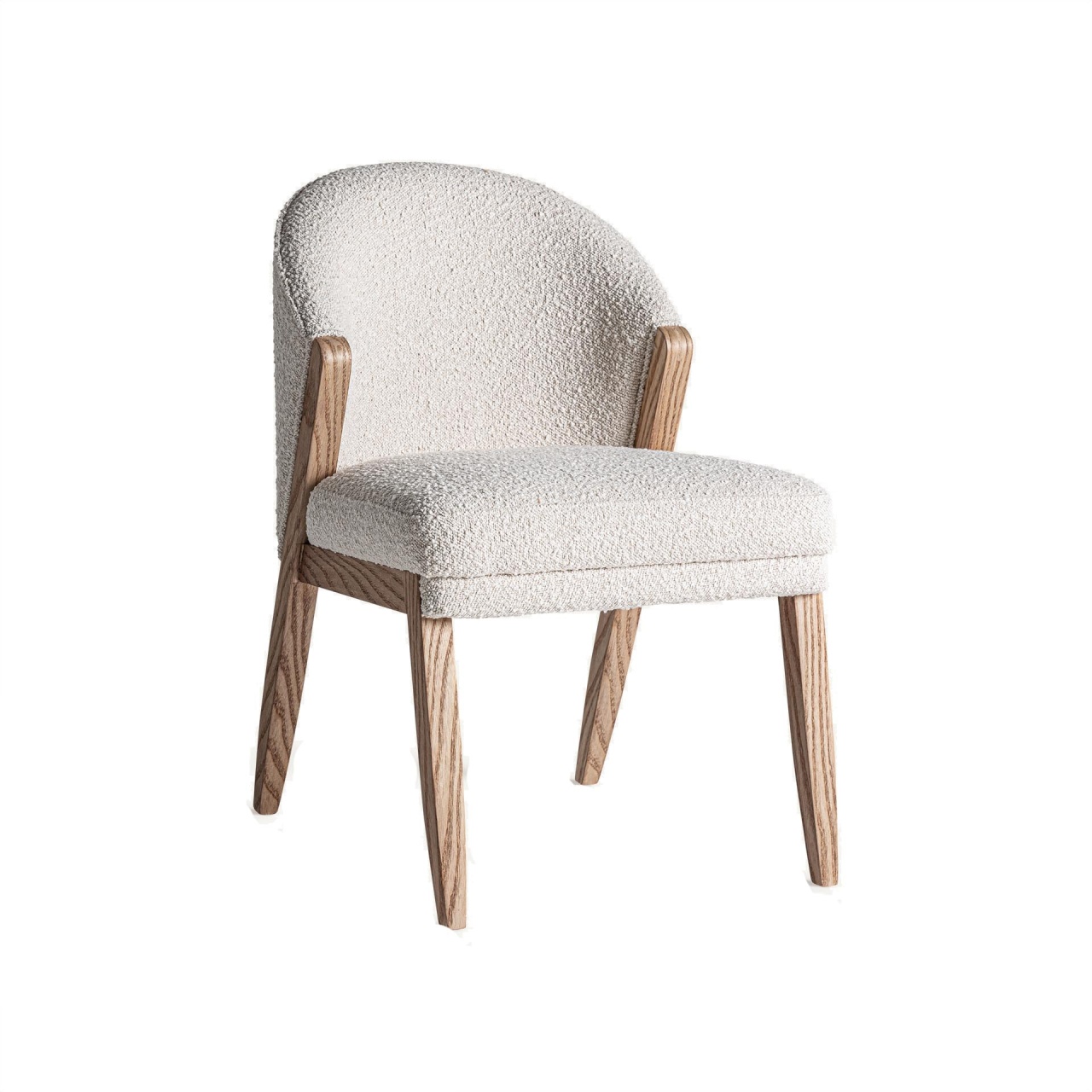 scaun directorial alb Scaun dining alb/maro din lemn Prati Boucle Vical Home