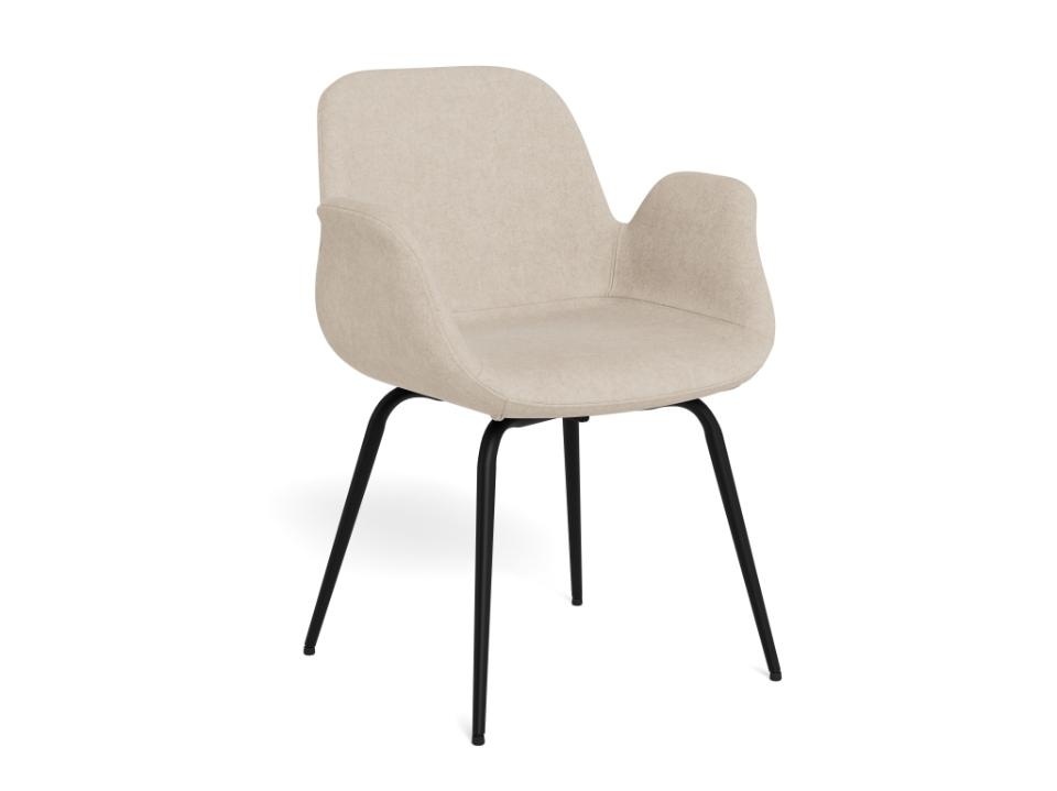Chairs Scaun dining bej/negru din textil Beth Actona Company