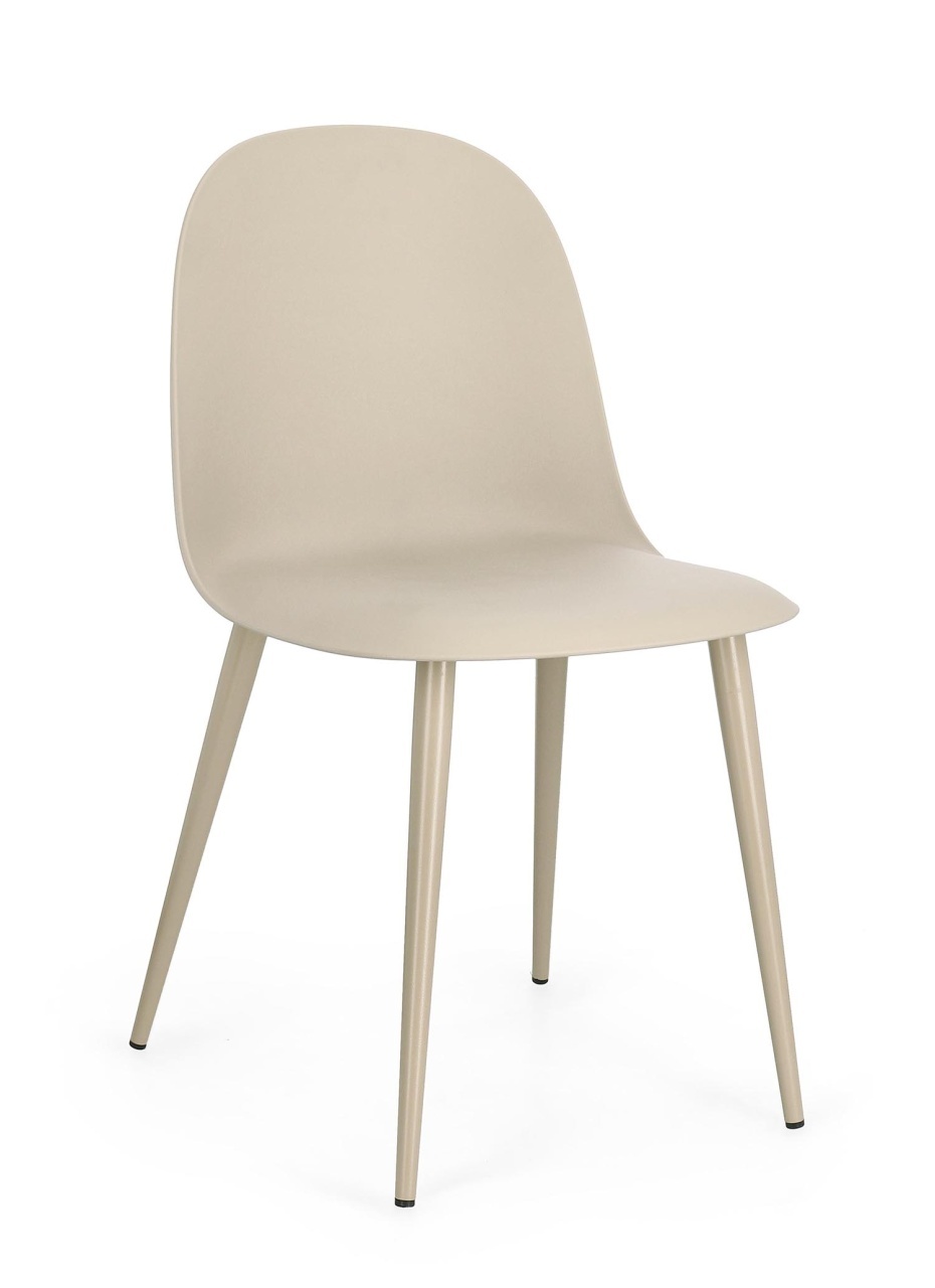Chairs Scaun dining exterior bej din plastic Ella Bizzotto