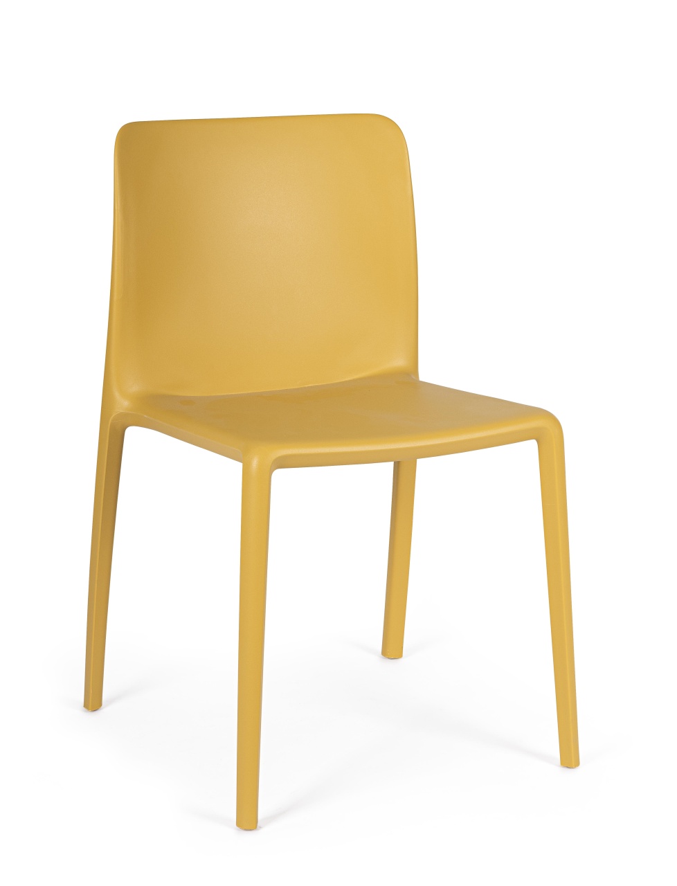Outdoor Furniture Scaun dining exterior ocru din plastic Chloris Bizzotto
