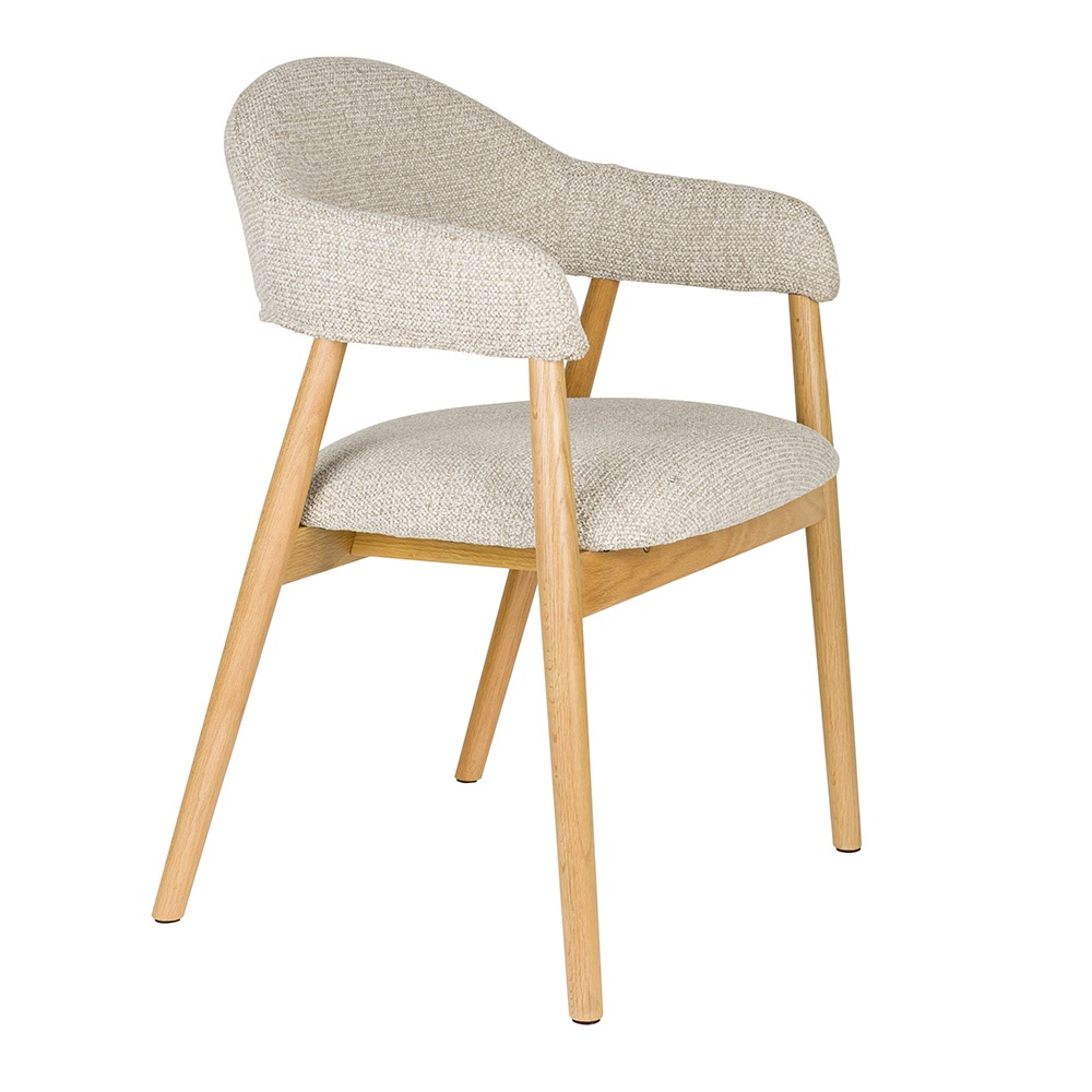 Quiet Object Scaun dining maro deschis din textil Indy Quiet Object