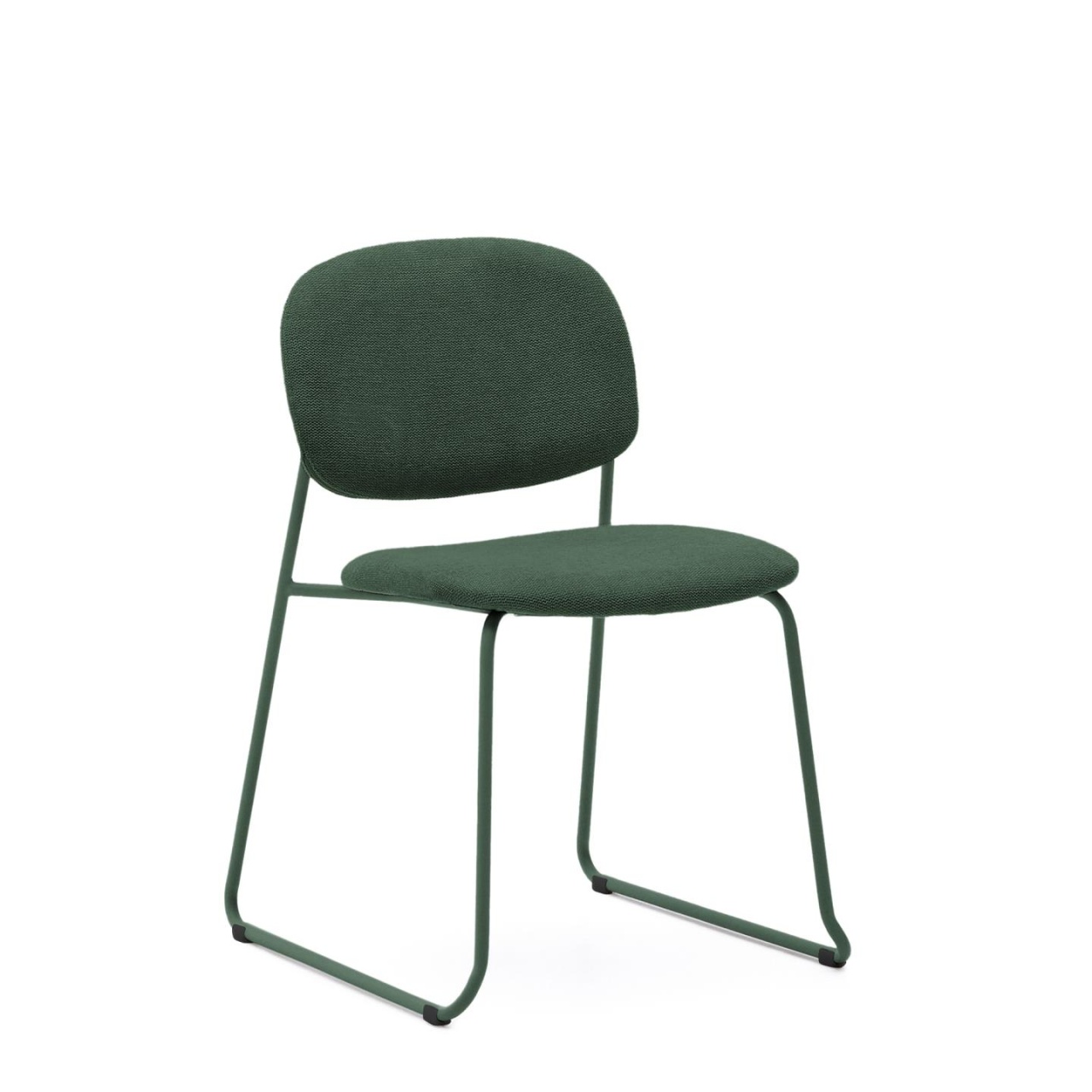 Chairs Scaun dining verde din textil Meli Chenille Kave Home