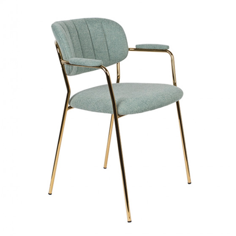 Quiet Object Scaun verde deschis/auriu din textil Jolien Quiet Object