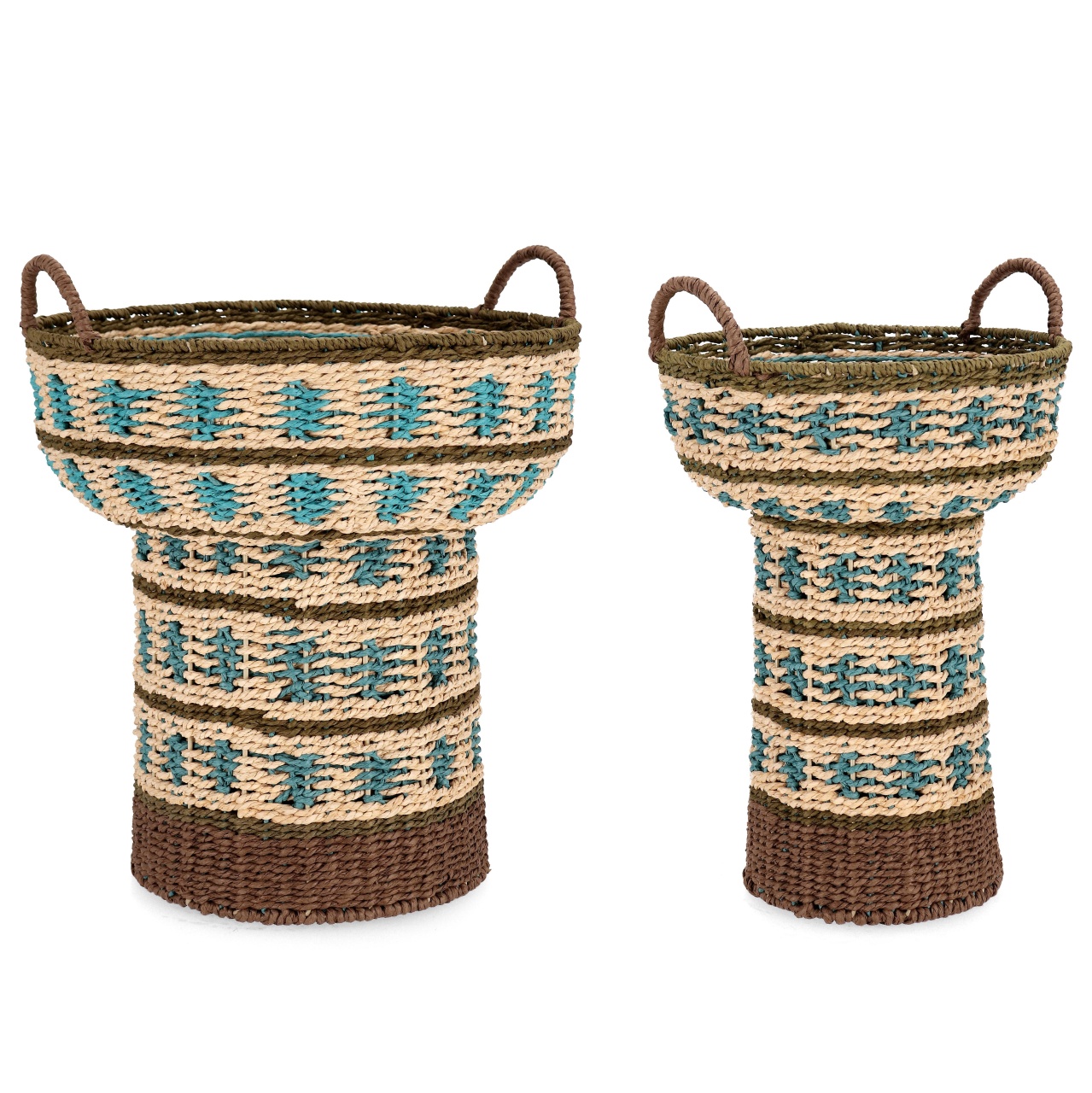 Baskets Set 2 cosuri multicolore din hartie Kya Light Bizzotto