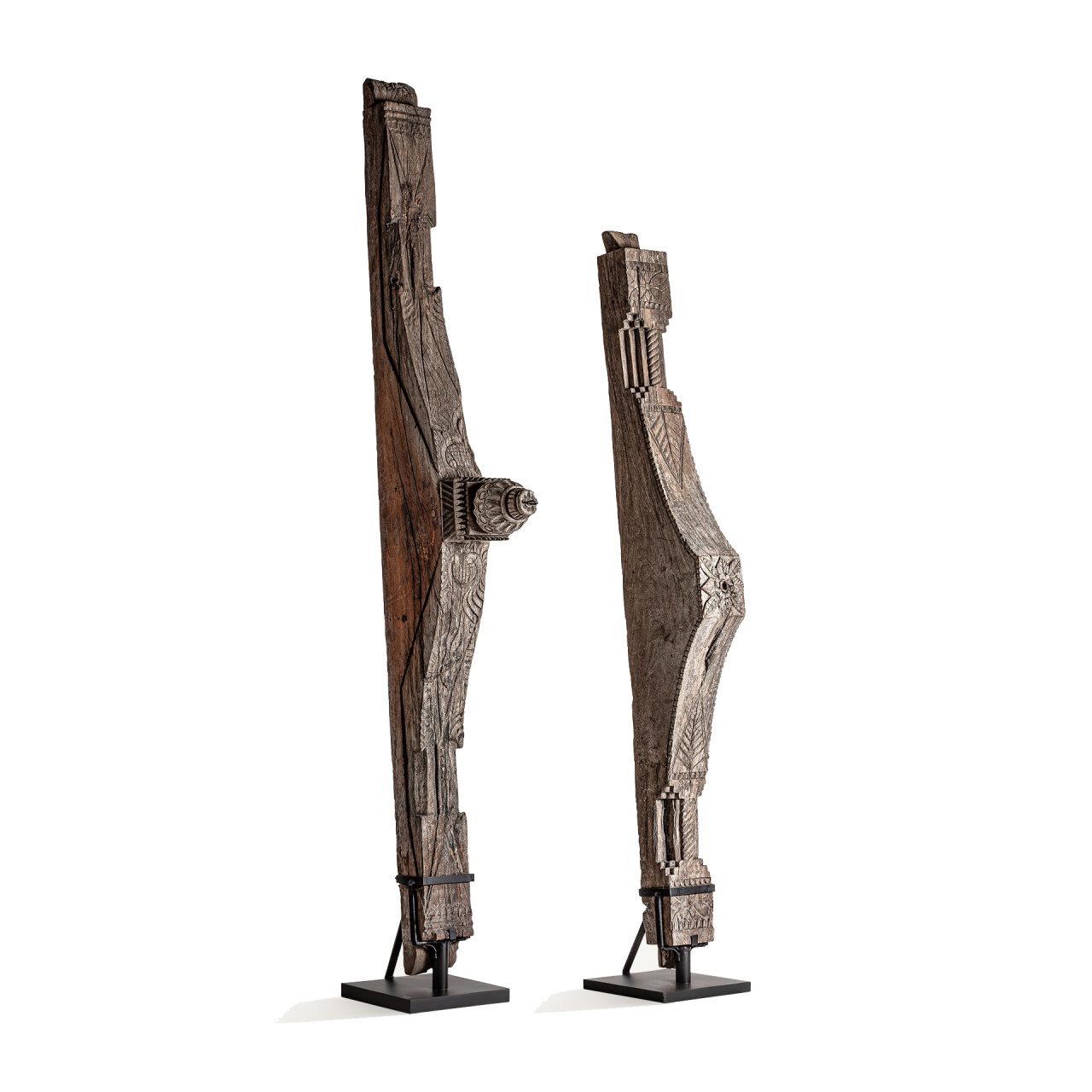 Artwork Set 2 decoratiuni maro din lemn Hut Vical Home
