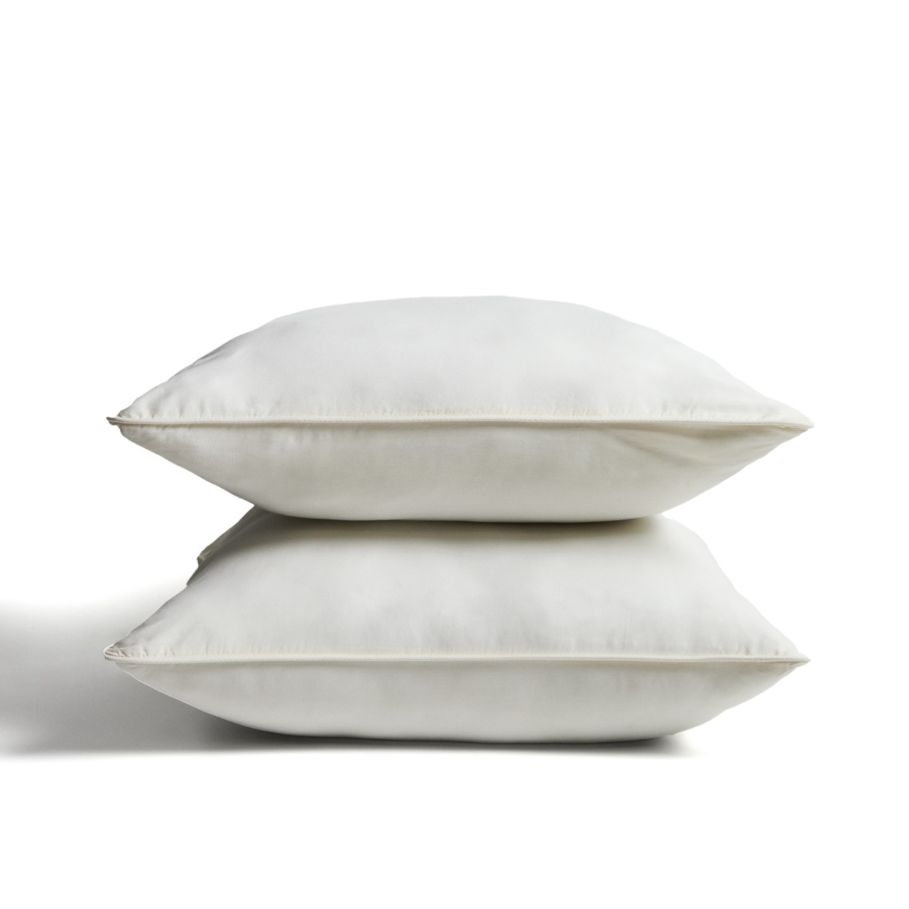 Duvet Covers Set 2 fete de perna albe din bumbac 65x65 cm Sirale Kave Home