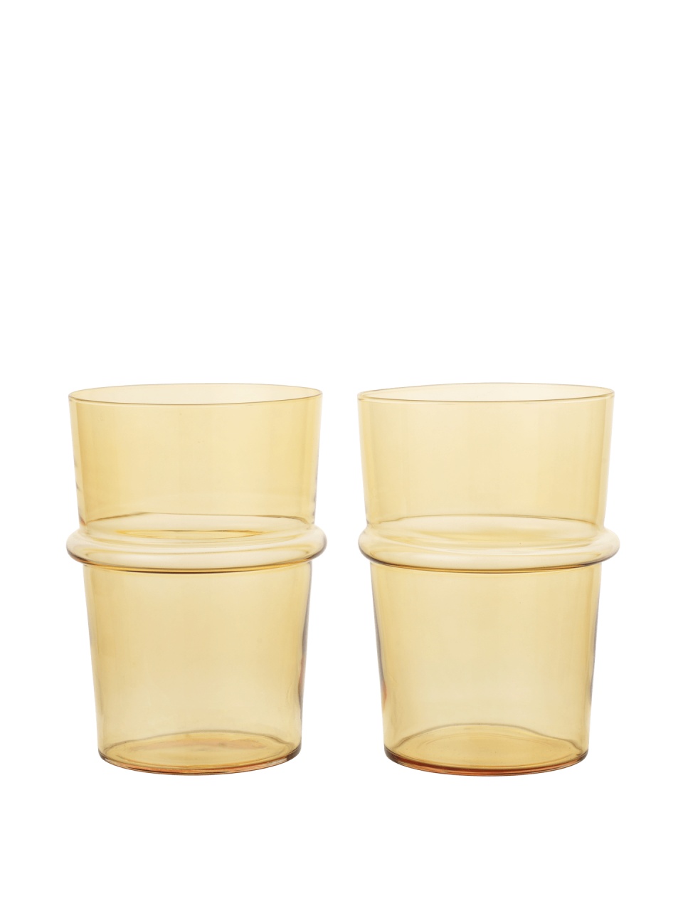 set pahare apa Set 2 pahare galbene din sticla 450 ml Boya Ferm Living
