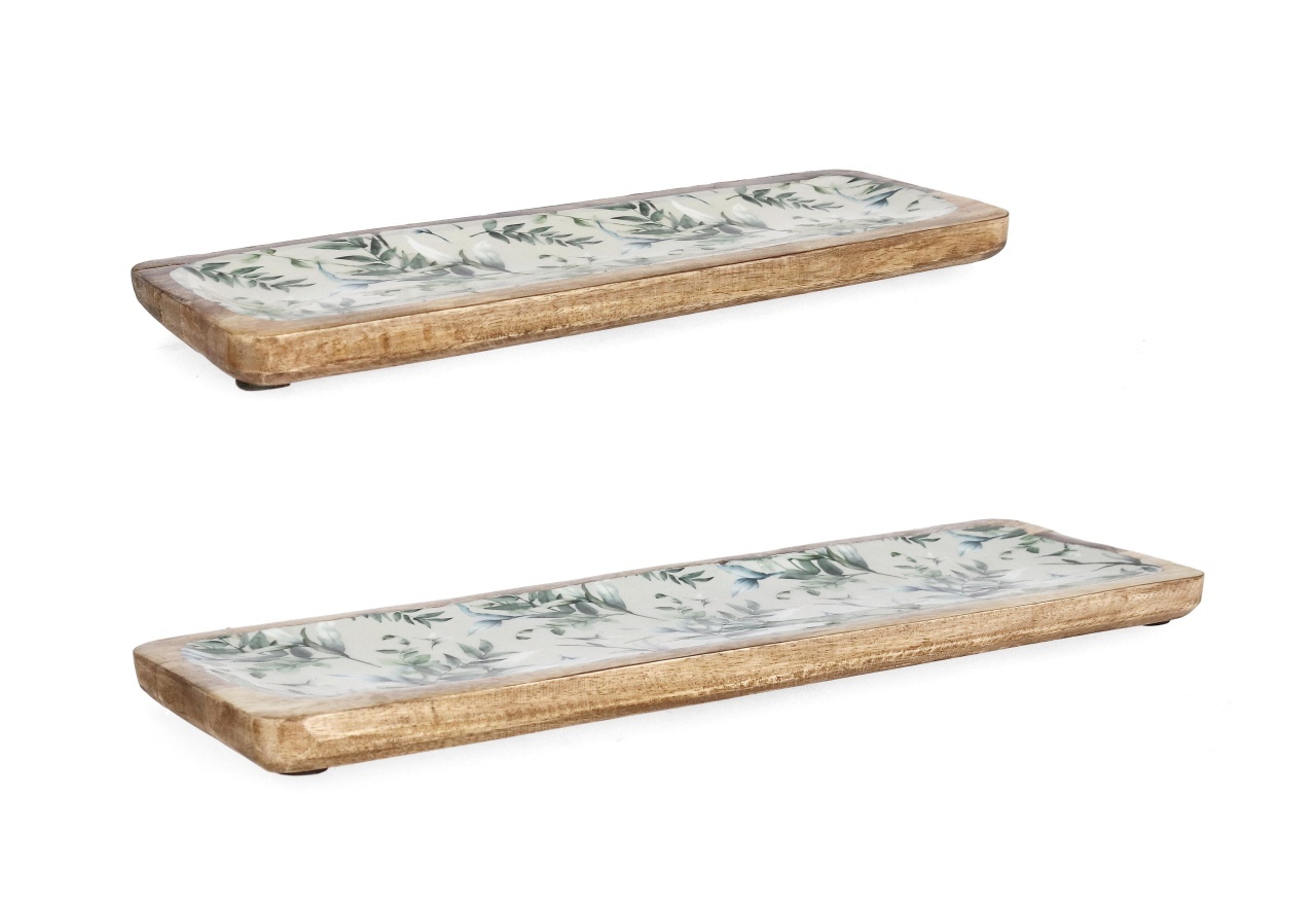 Serving Trays Set 2 tavi multicolore din ceramica Thara Bizzotto