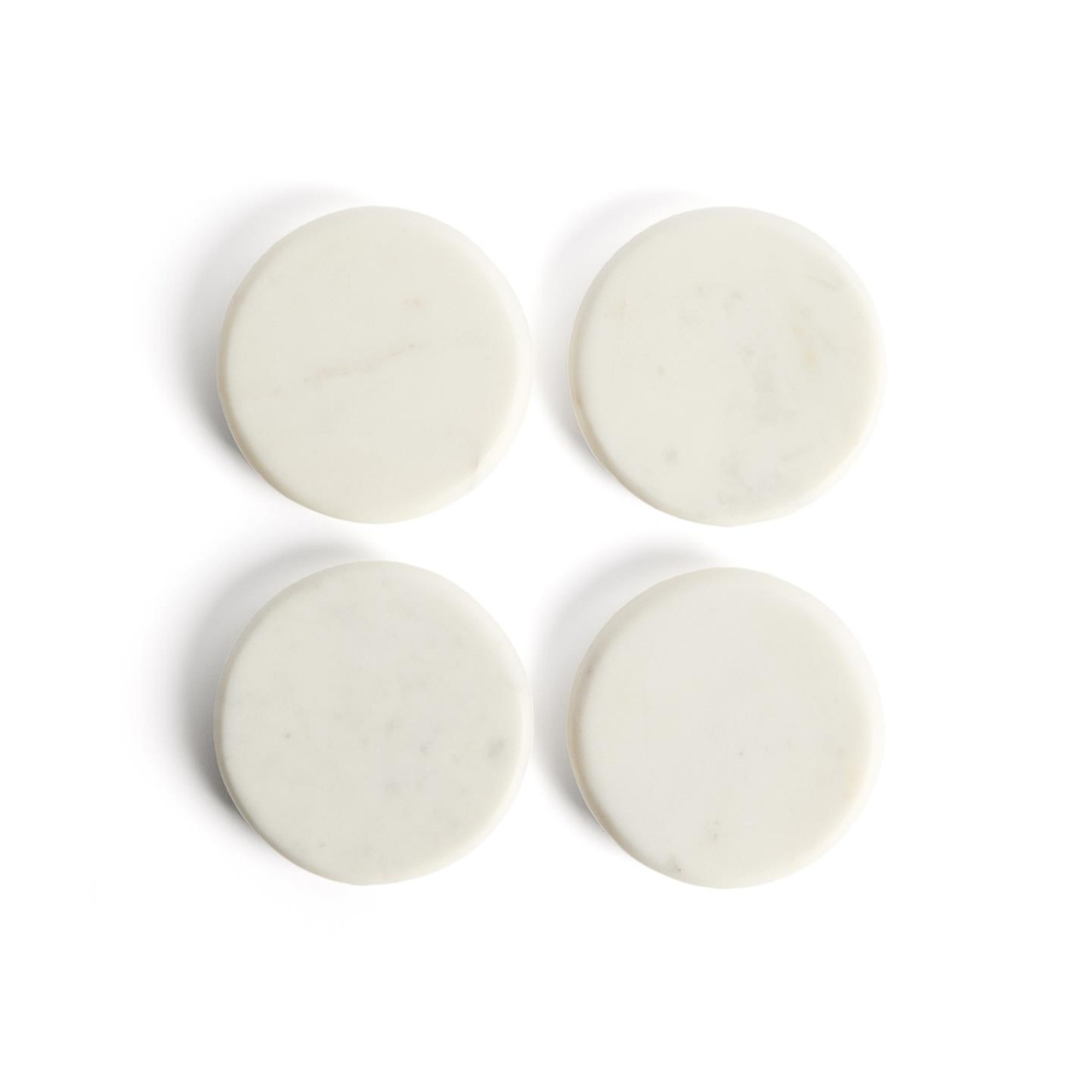 marmura granit travertin.preturi de fabrica Set 4 coastere albe din marmura Erefi Kave Home