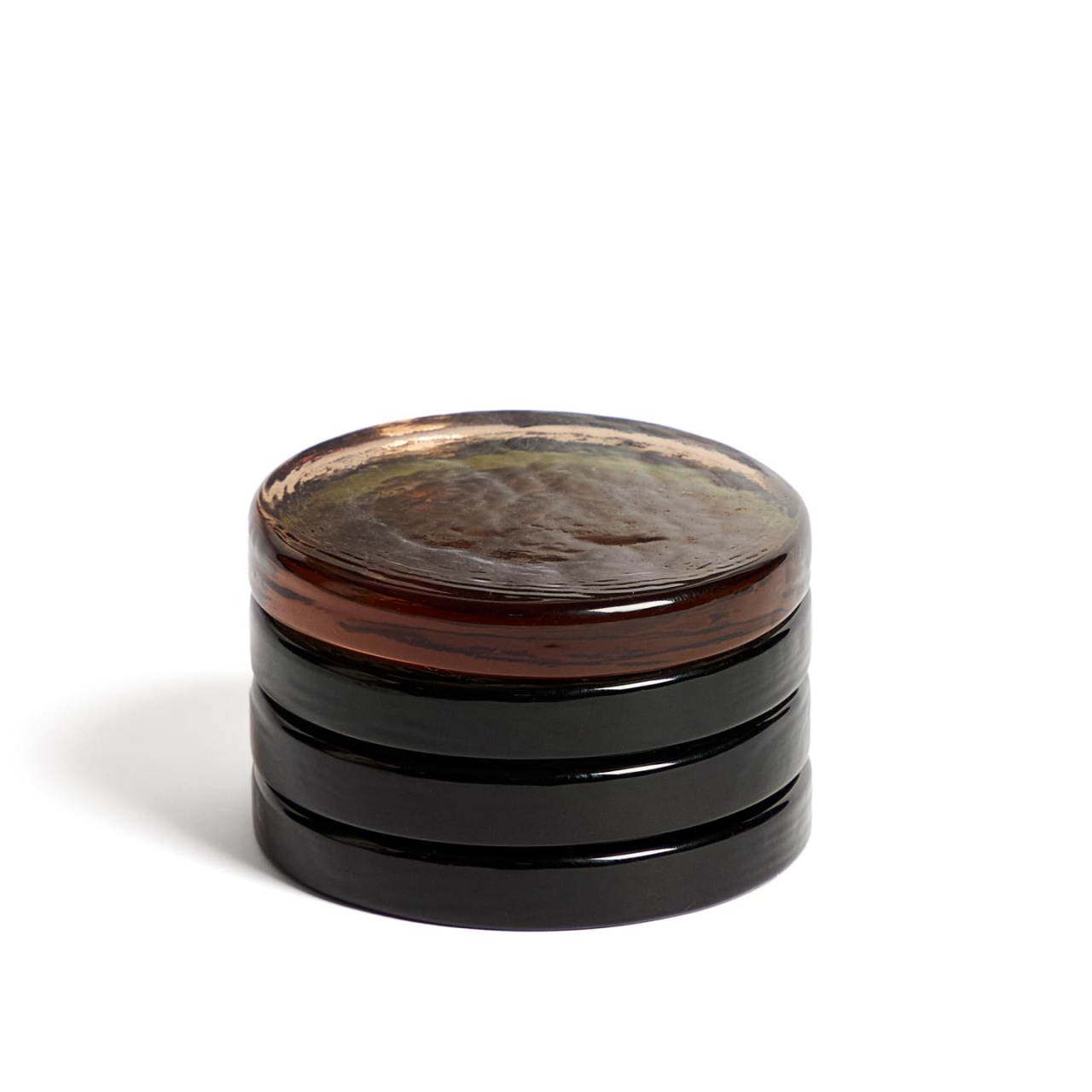 home generators Set 4 coastere multicolore din sticla Obila Kave Home