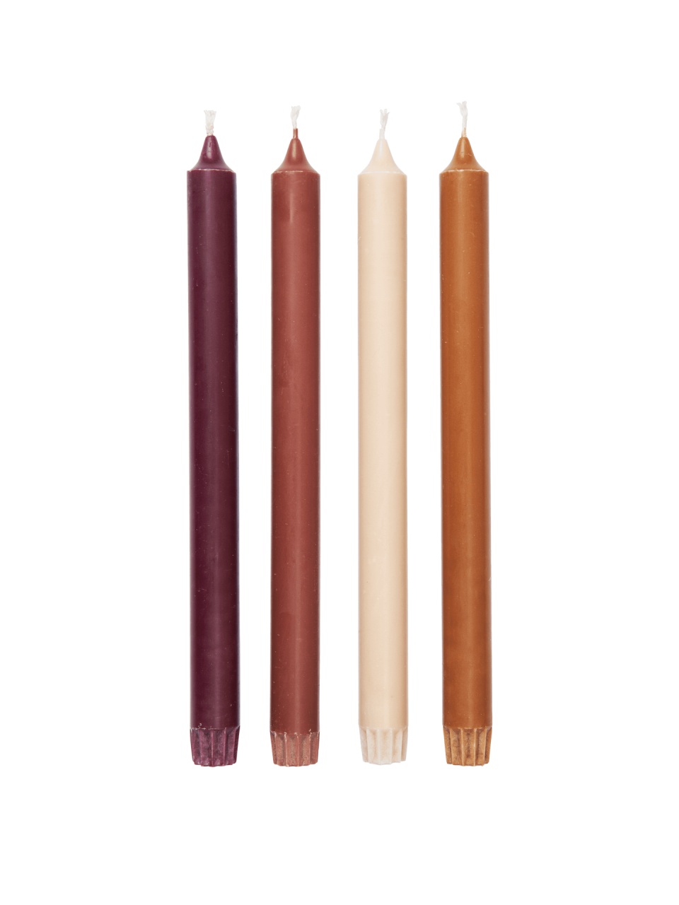 Candles Set 4 lumanari multicolore din fibre naturale 30 cm Pure Ferm Living