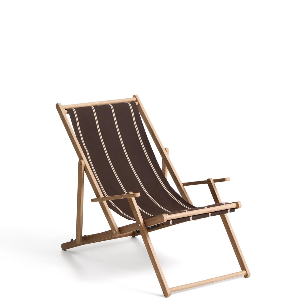 Outdoor Furniture Sezlong pliabil maro/bej din textil Vilara Kave Home