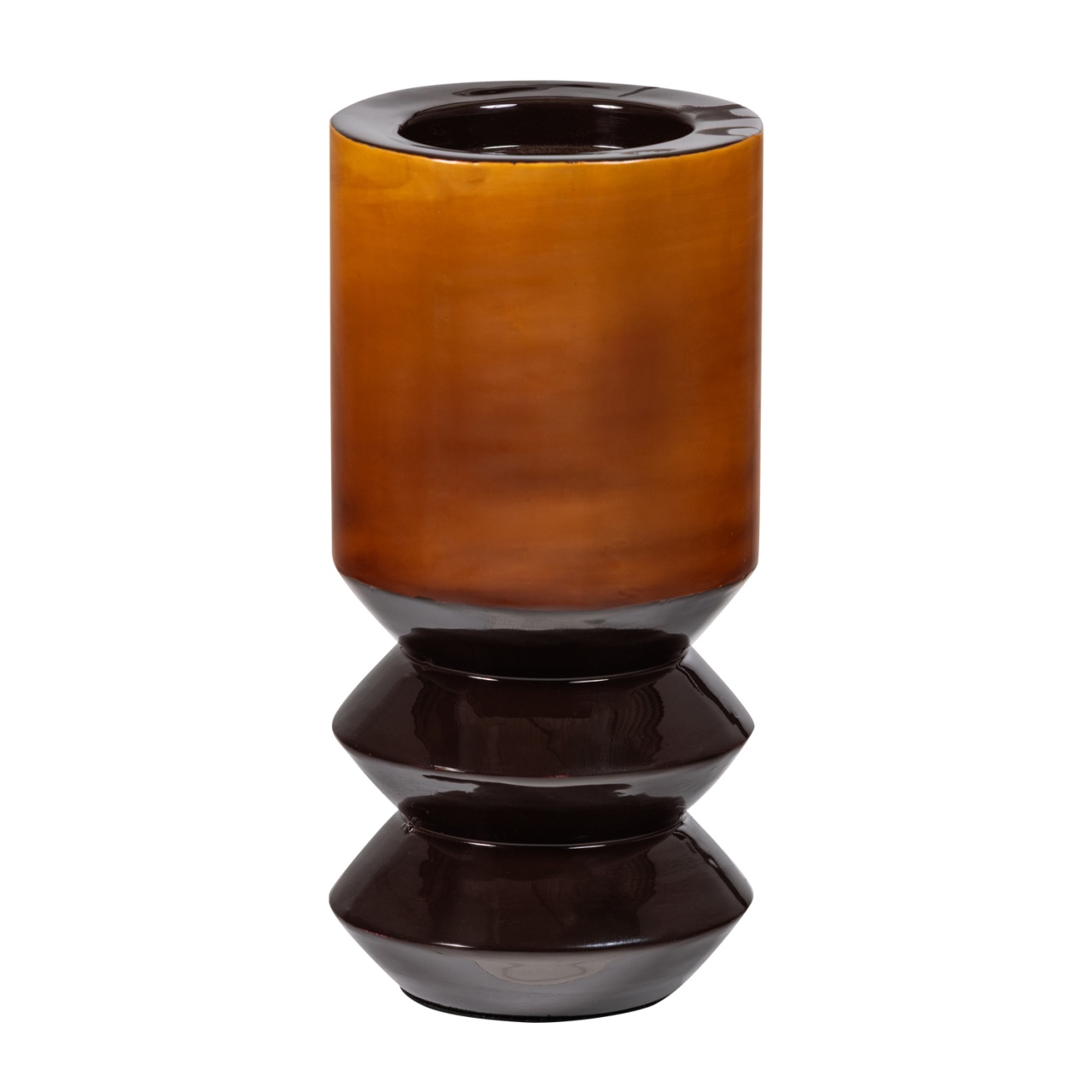 Candle Holders Suport lumanare maro din metal 33 cm Kiva Woood