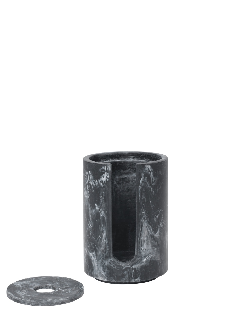 Household Storage Containers Suport pentru dischete demachiante gri carbune din fibre naturale 8x12 cm Mist Ferm Living