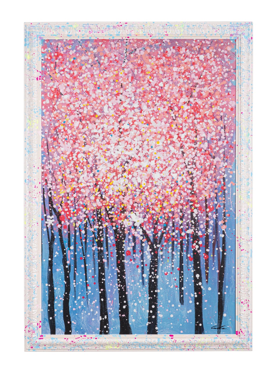 Posters, Prints, & Visual Artwork Tablou multicolor din fibre naturale 100x150 cm Spotty 008 Bizzotto