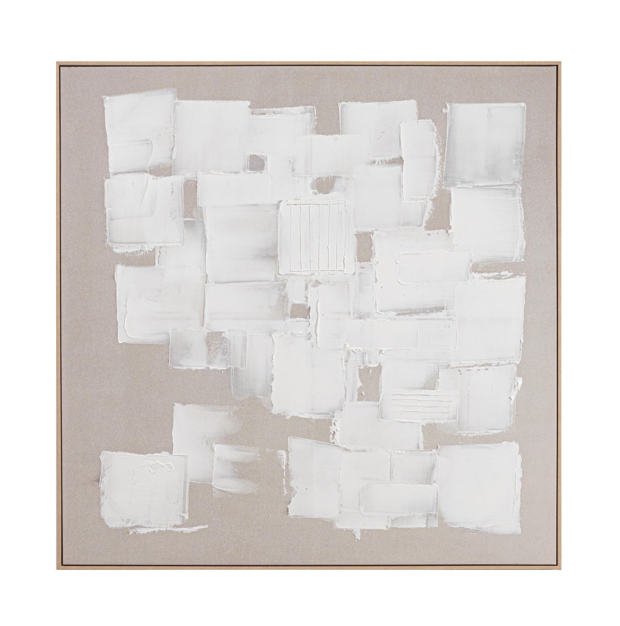 Posters, Prints, & Visual Artwork Tablou multicolor din fibre naturale 143x143 cm Texture Bizzotto