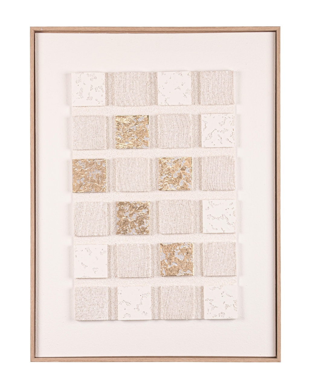 Posters, Prints, & Visual Artwork Tablou multicolor din fibre naturale 60x80 cm Zarek White Bizzotto