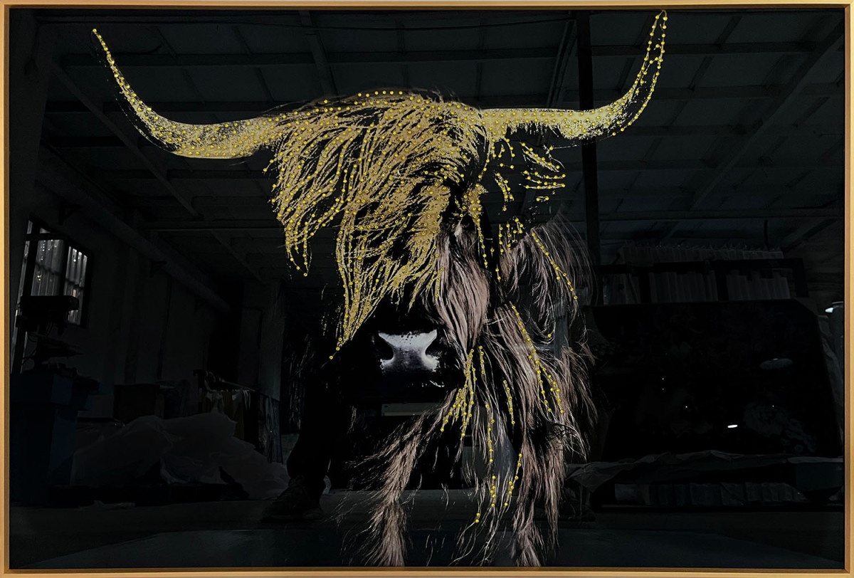 golden mirror Tablou multicolor din sticla 80x120 cm Golden Highlander Ter Halle