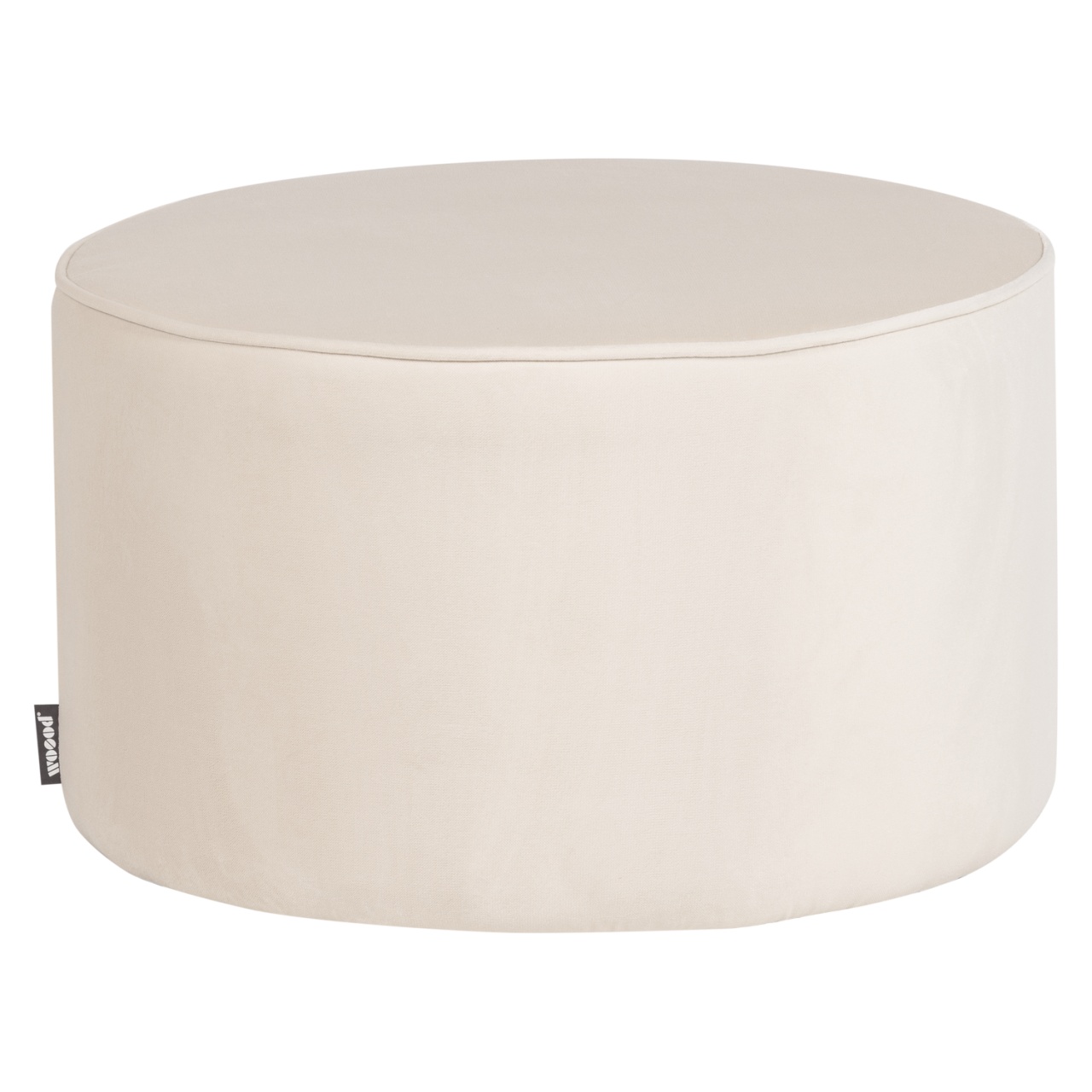 Ottomans Taburet rotund alb antic din catifea 60 cm Sara Woood