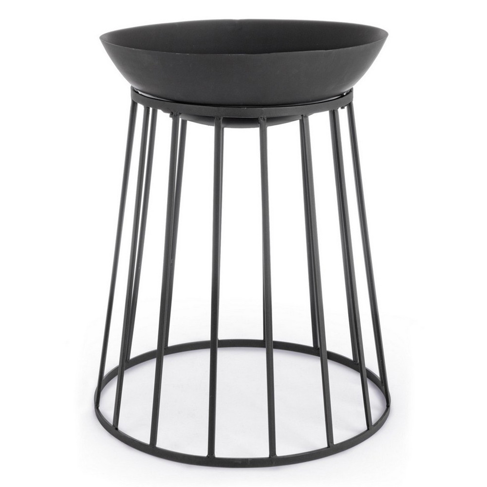 pavaje gradini Vatra foc neagra din metal Efesto Bizzotto