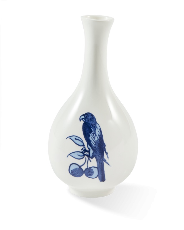 Vases Vaza alba/verde din ceramica 17 cm Small Bird Pols Potten