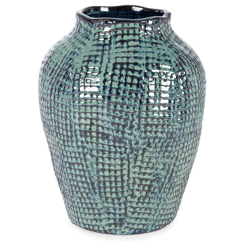 Vases Vaza albastra din ceramica 38 cm Sawan Bizzotto