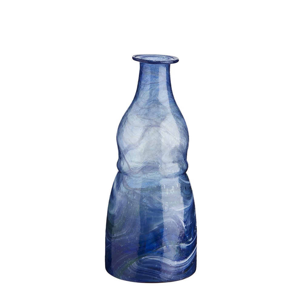 Vases Vaza albastra din sticla 19 cm Amy Madam Stoltz