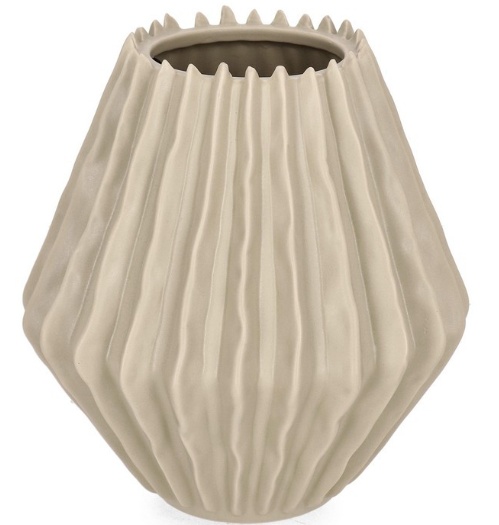Vases Vaza bej din ceramica 20 cm Eldar Low Bizzotto