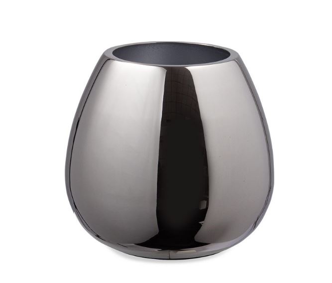 Vases Vaza decorativa argintie din metal 18 cm Mythri Bizzotto
