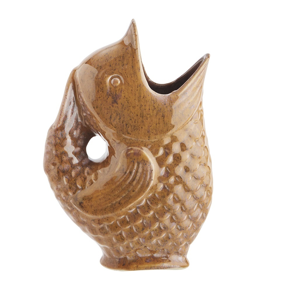 Vases Vaza portocalie din ceramica 24 cm Fish Madam Stoltz
