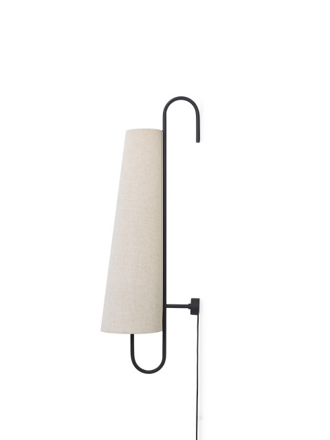 Aplica crem/neagra din metal cu 2 becuri Ancora Ferm Living