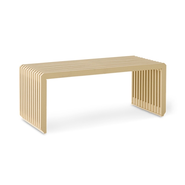 Bancheta bej nisipiu din lemn 96 cm Teri HKliving