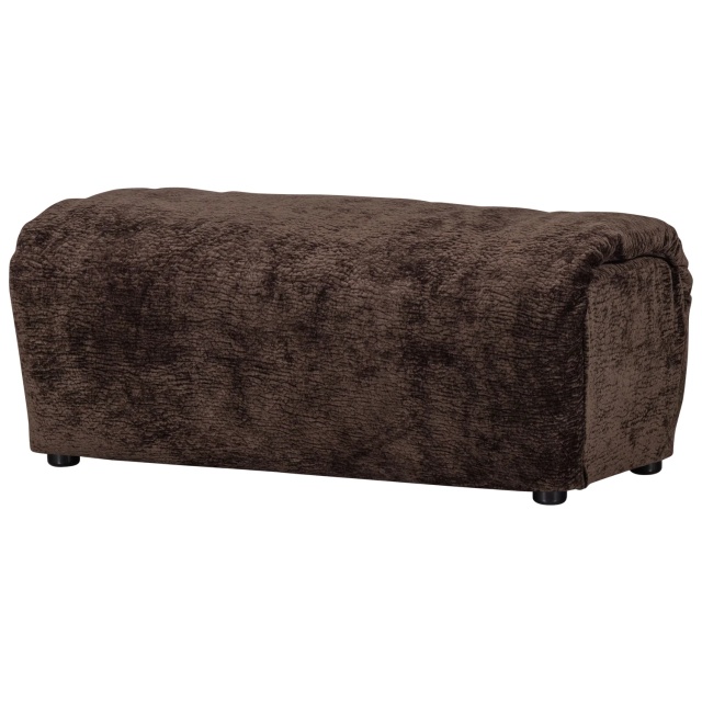 Bancheta maro inchis din textil 91 cm Baggy 3D Chenille Woood