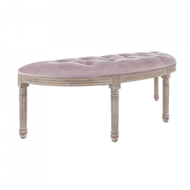 Bancheta roz din catifea 125 cm Tilde Bizzotto