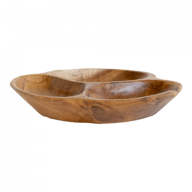 Bol pentru aperitive maro din lemn 30 cm Nola House Nordic