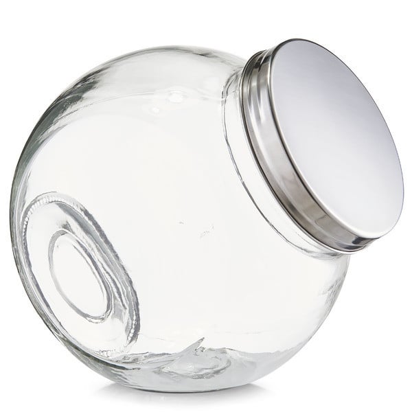 Borcan cu capac transparent/argintiu din sticla 2,9 L Kahar Zeller