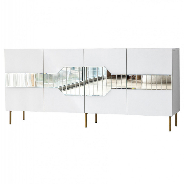 Bufet inferior alb/auriu 180 cm Milan The Home Collection