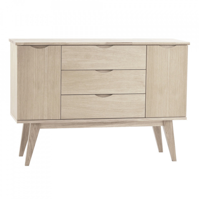 Bufet inferior crem/alb din lemn de stejar si MDF 122 cm Filippa Rowico Home