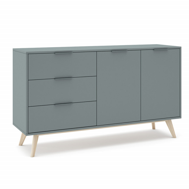 Bufet inferior kaki/crem din lemn 140 cm Pisco The Home Collection
