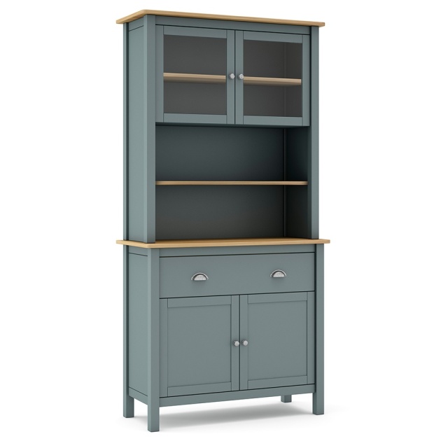 Bufet maro/verde khaki din lemn 181 cm Misti The Home Collection