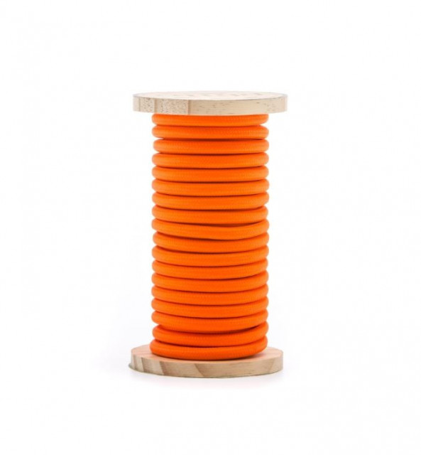Cablu portocaliu din bumbac 5 m Philo Orange Seletti