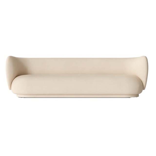 Canapea alb antic din textil pentru 4 persoane Rico Ferm Living