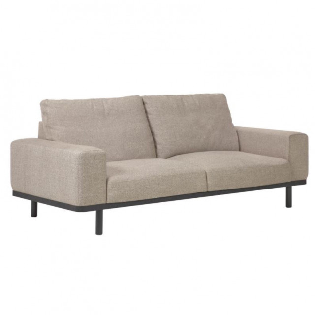 Canapea bej/neagra din textil si lemn pentru 3 persoane Noa Kave Home