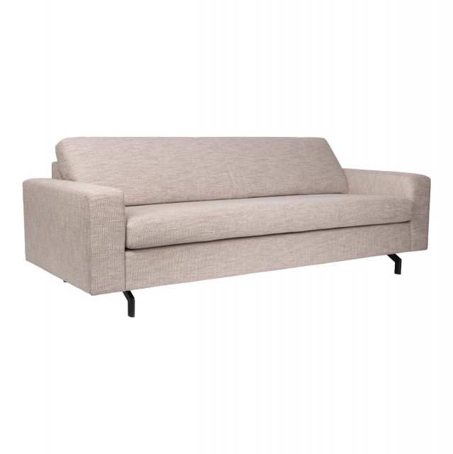 Canapea crem din material textil si lemn pentru 2,5 persoane Jean Zuiver