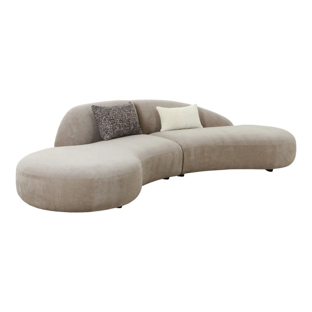 Canapea crem din textil 318 cm Venice House Nordic